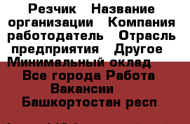 Резчик › Название организации ­ Компания-работодатель › Отрасль предприятия ­ Другое › Минимальный оклад ­ 1 - Все города Работа » Вакансии   . Башкортостан респ.